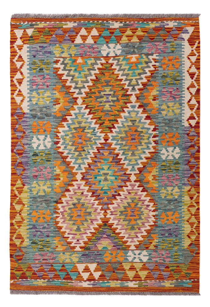 Kelim Rug - Splash - 149 x 102 cm - colorful