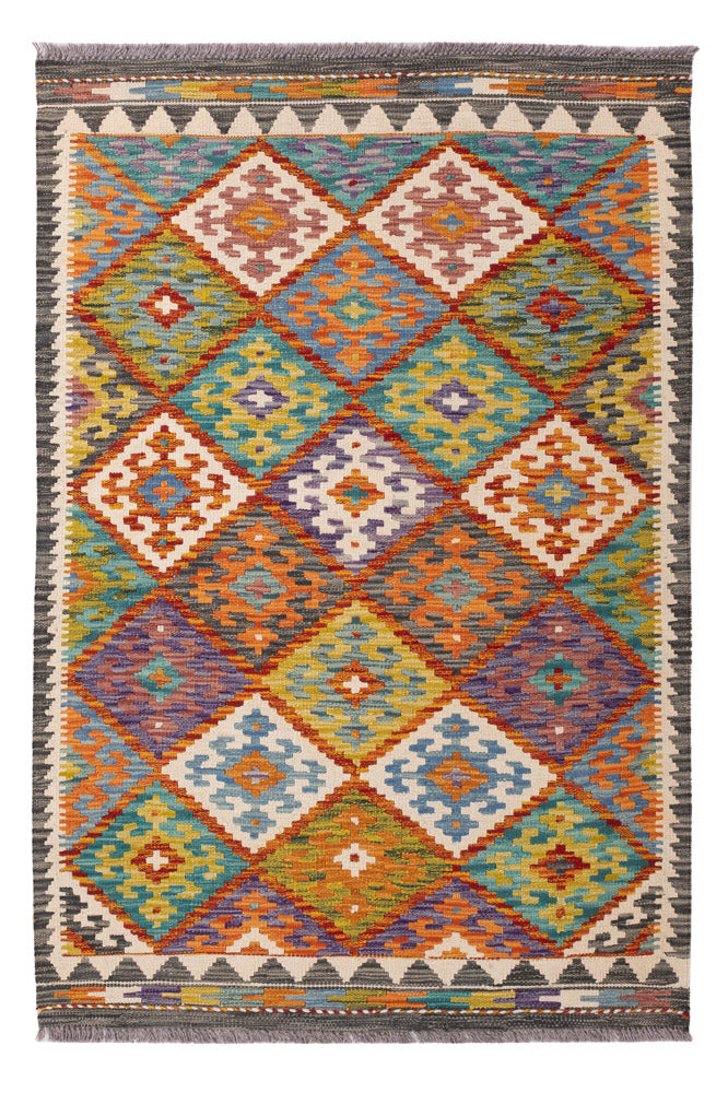 Kelim Rug - Splash - 150 x 104 cm - colorful
