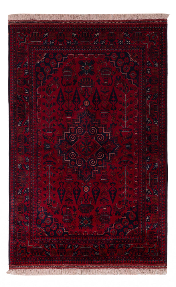 Afghan Rug - Royal - 154 x 101 cm - red