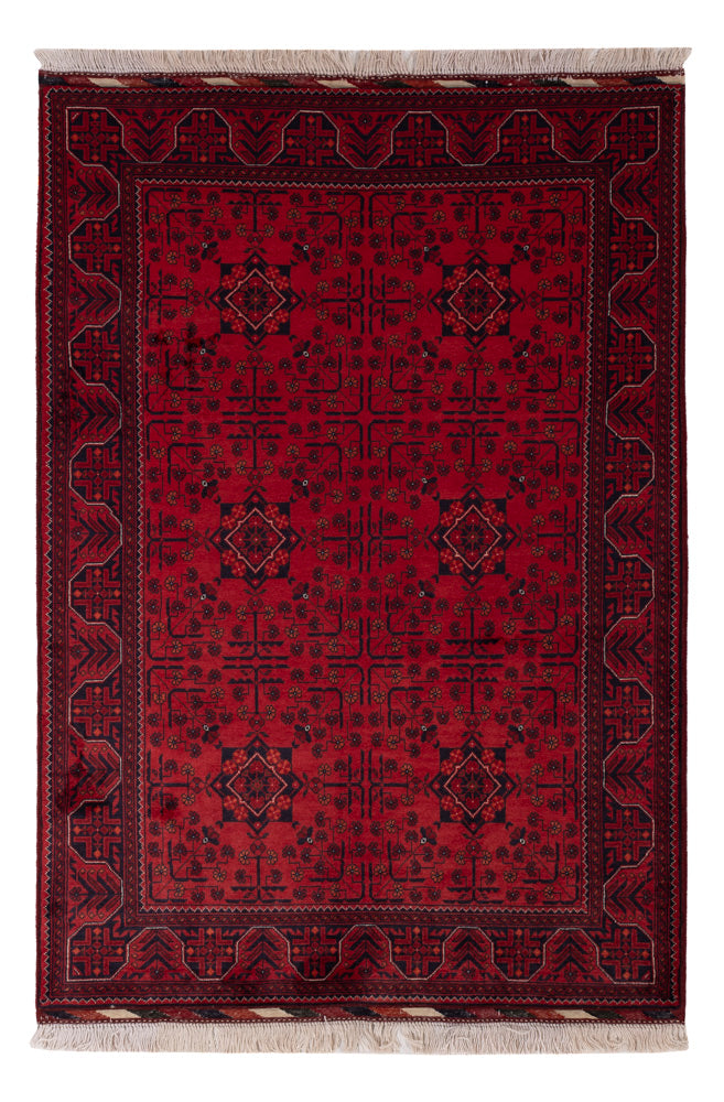 Afghan Rug - Royal - 148 x 100 cm - red