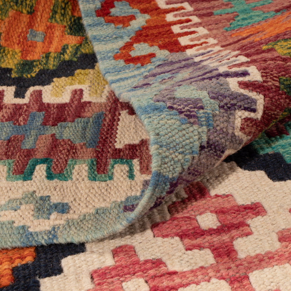 Kelim Rug - Splash - 155 x 105 cm - colorful