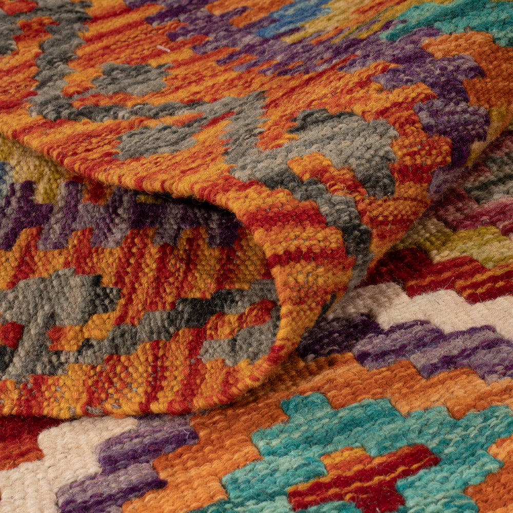 Kelim Rug - Splash - 156 x 98 cm - colorful