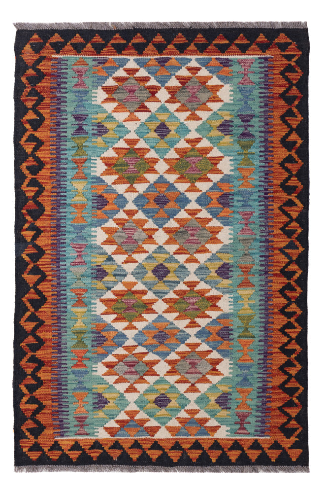 Kelim Rug - Splash - 149 x 98 cm - colorful