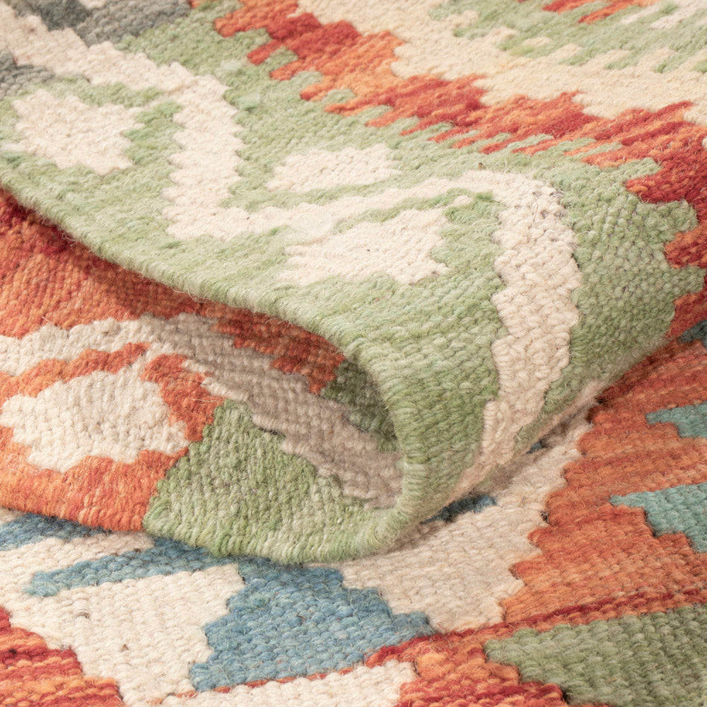 Kelim Rug - Splash - 145 x 111 cm - colorful