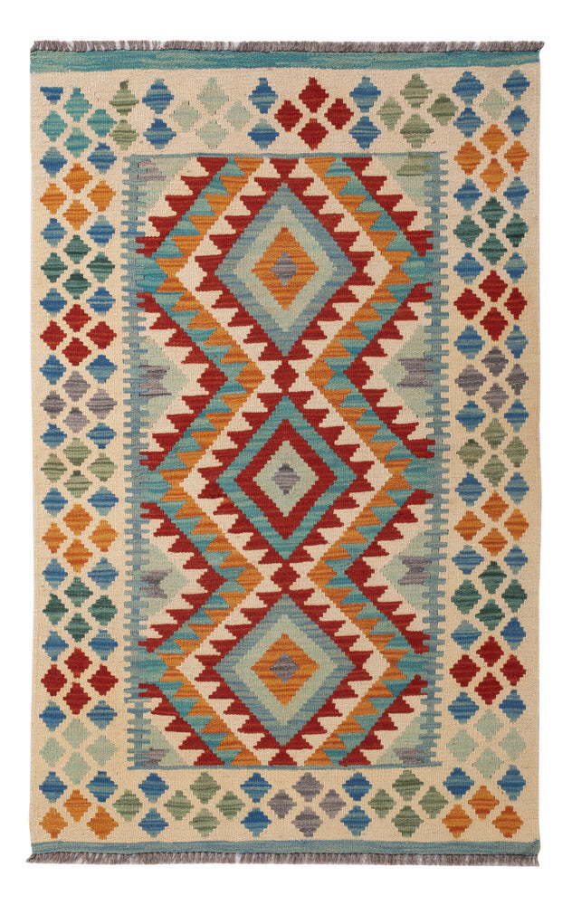 Kelim Rug - Splash - 152 x 95 cm - colorful