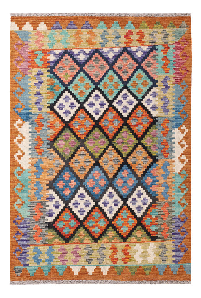 Kelim Rug - Splash - 155 x 104 cm - colorful