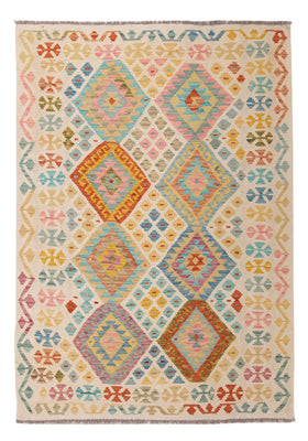 Kelim Rug - Splash - 208 x 145 cm - colorful