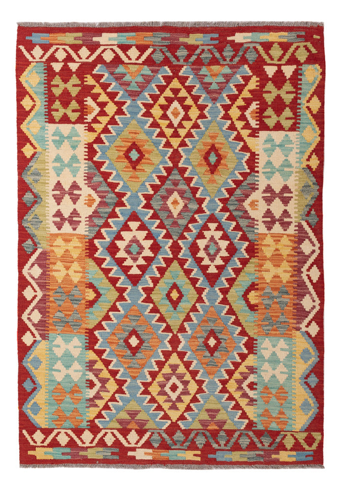 Kelim Rug - Splash - 158 x 110 cm - colorful