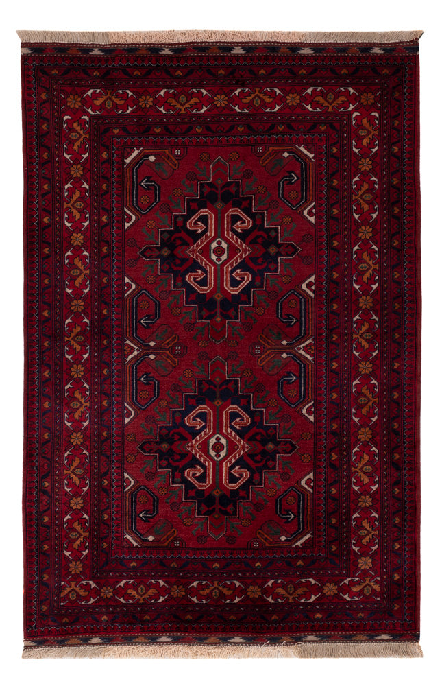 Afghan Rug - Royal - 149 x 99 cm - red