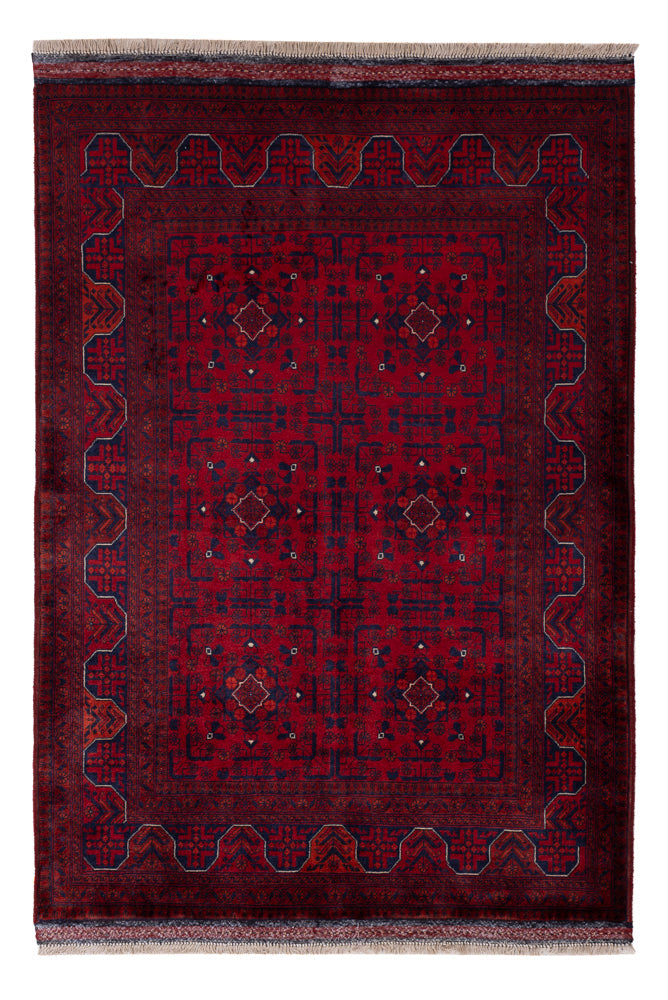 Afghan Rug - Royal - 147 x 103 cm - red