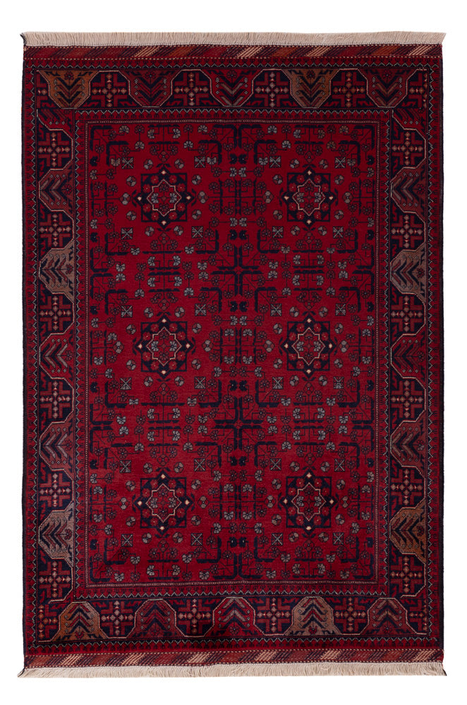 Afghan Rug - Royal - 150 x 102 cm - red