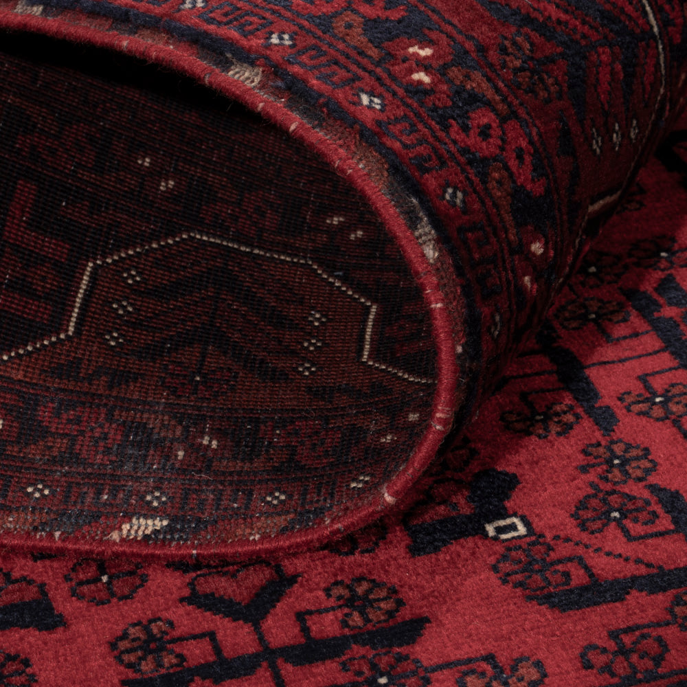 Afghan Rug - Royal - 140 x 103 cm - red