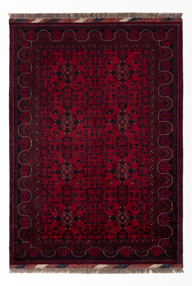 Afghan Rug - Royal - 146 x 102 cm - red