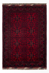 Afghan Rug - Royal - 146 x 102 cm - red
