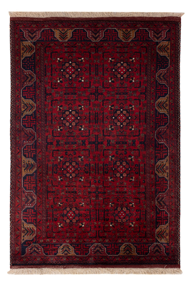 Afghan Rug - Royal - 147 x 100 cm - red