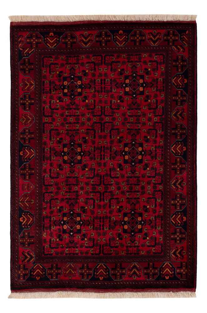 Afghan Rug - Royal - 147 x 100 cm - red