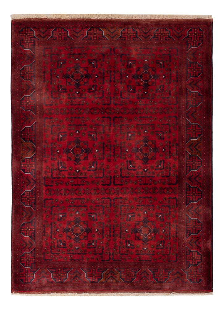 Afghan Rug - Royal - 139 x 101 cm - red