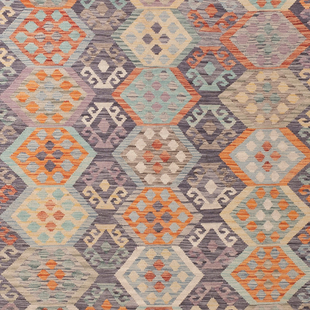 Kelim Rug - Splash - 396 x 324 cm - colorful