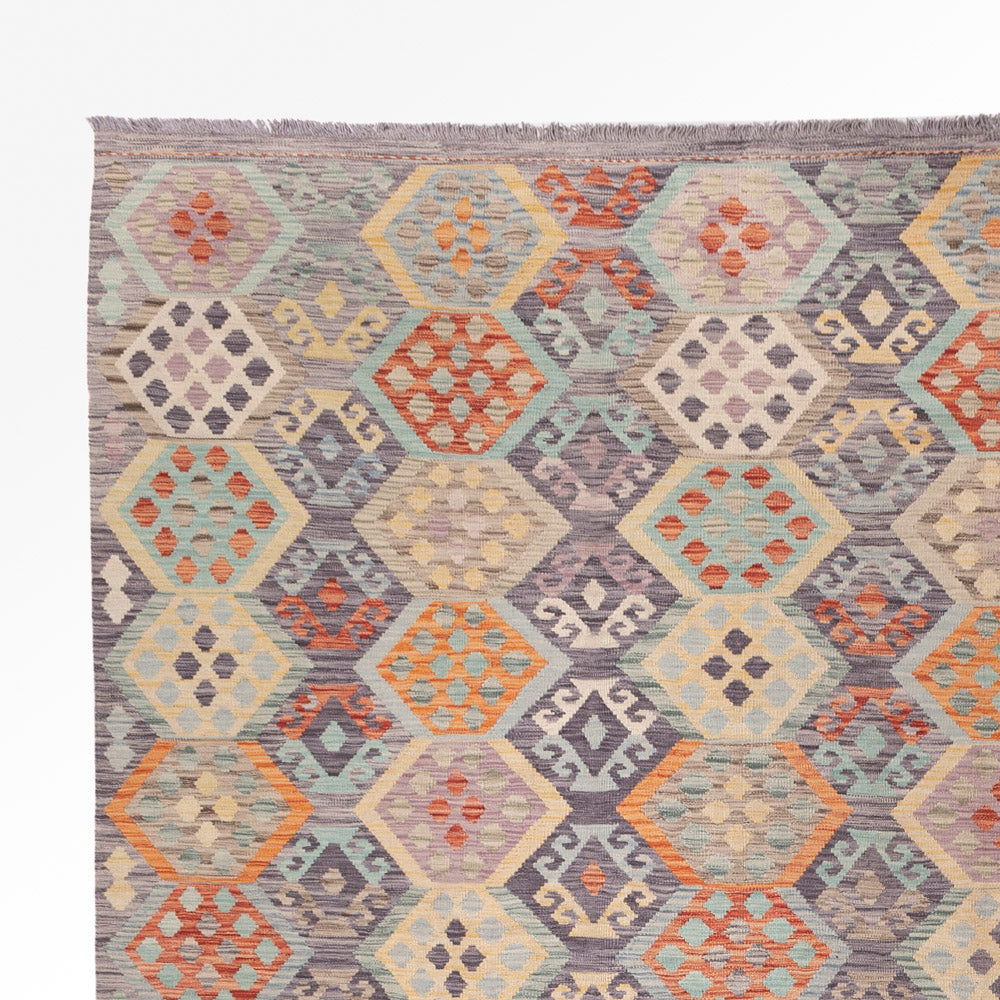 Kelim Rug - Splash - 396 x 324 cm - colorful