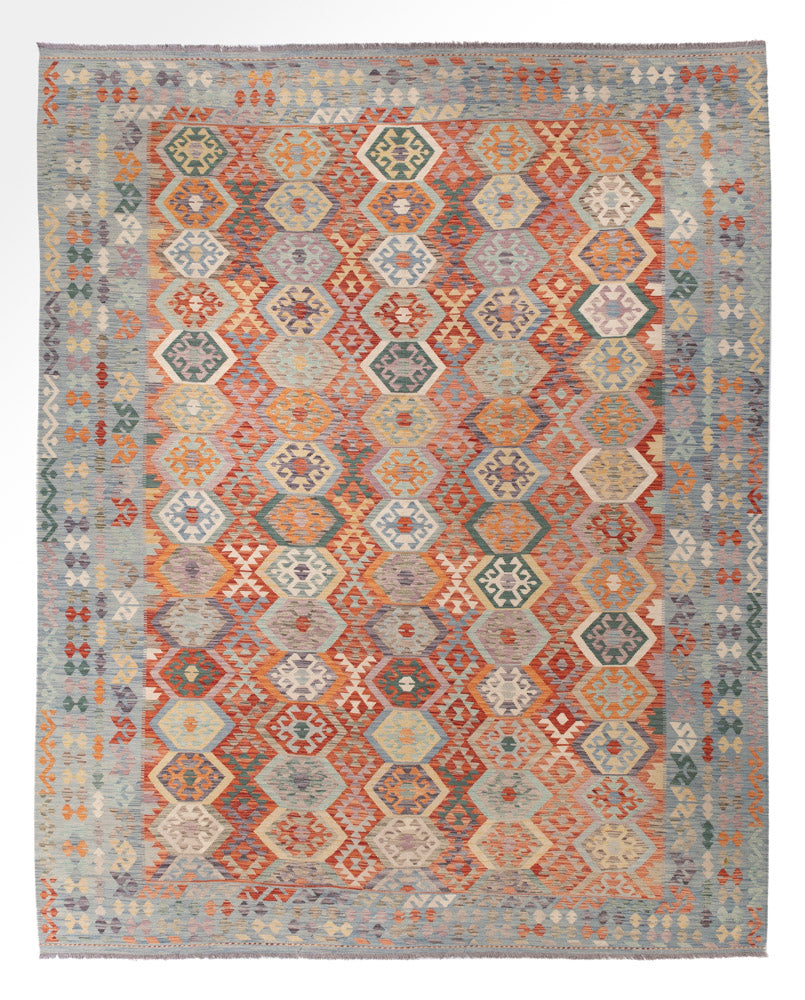 Kelim Rug - Splash - 392 x 315 cm - colorful