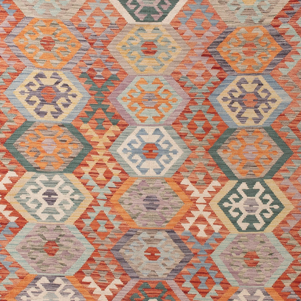 Kelim Rug - Splash - 392 x 315 cm - colorful