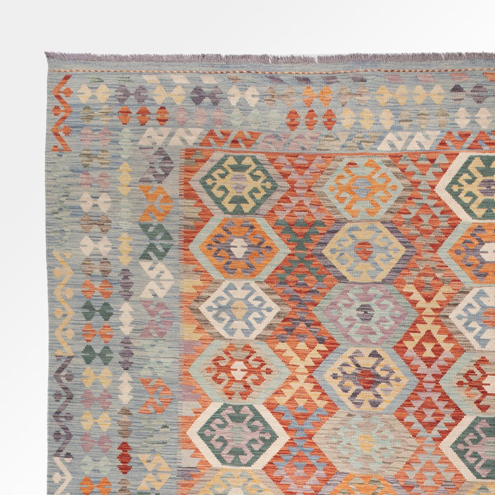 Kelim Rug - Splash - 392 x 315 cm - colorful