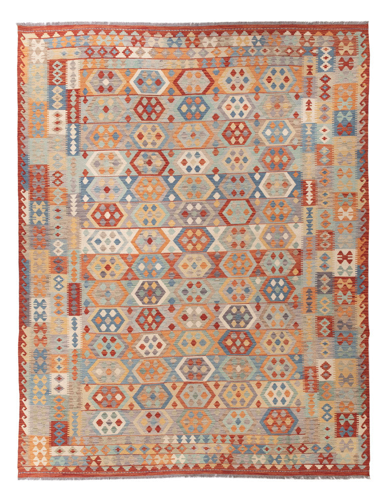 Kelim Rug - Splash - 393 x 301 cm - colorful