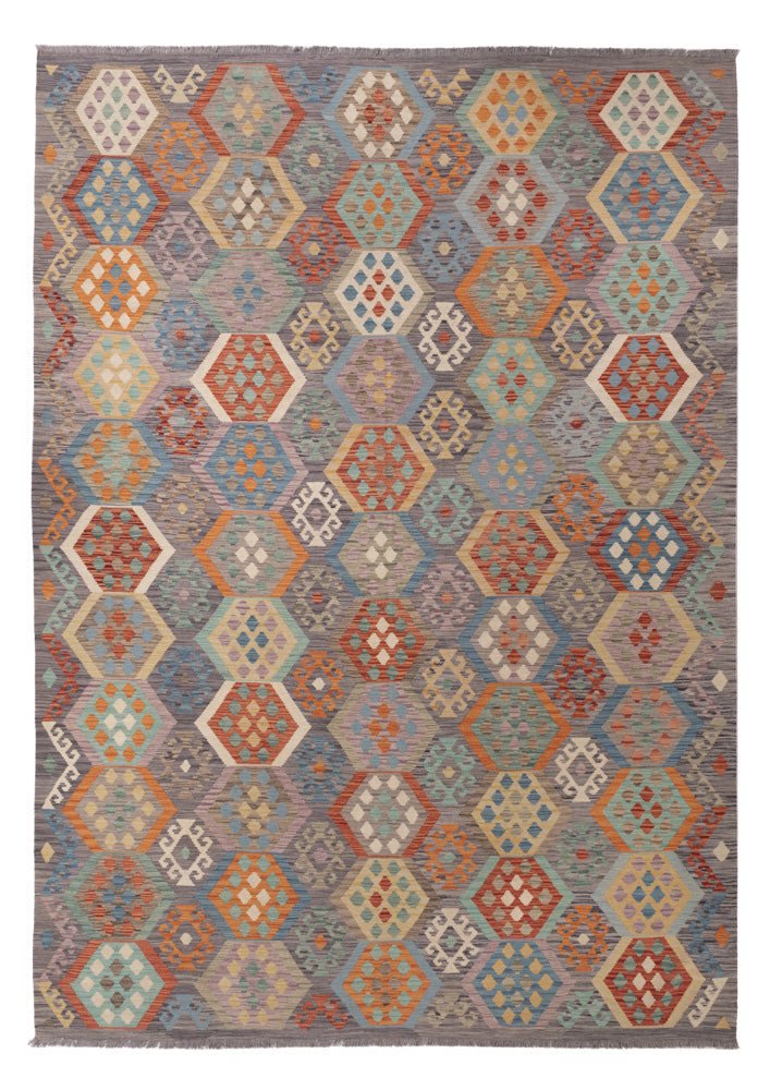 Kelim Rug - Splash - 353 x 250 cm - colorful