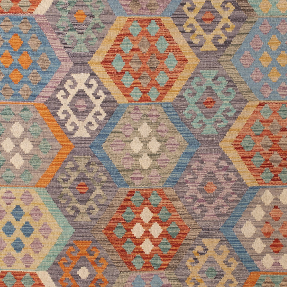 Kelim Rug - Splash - 353 x 250 cm - colorful