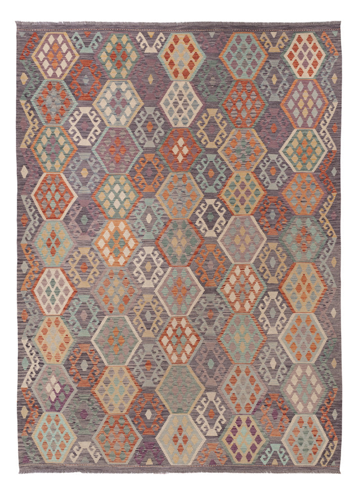 Kelim Rug - Splash - 356 x 262 cm - colorful