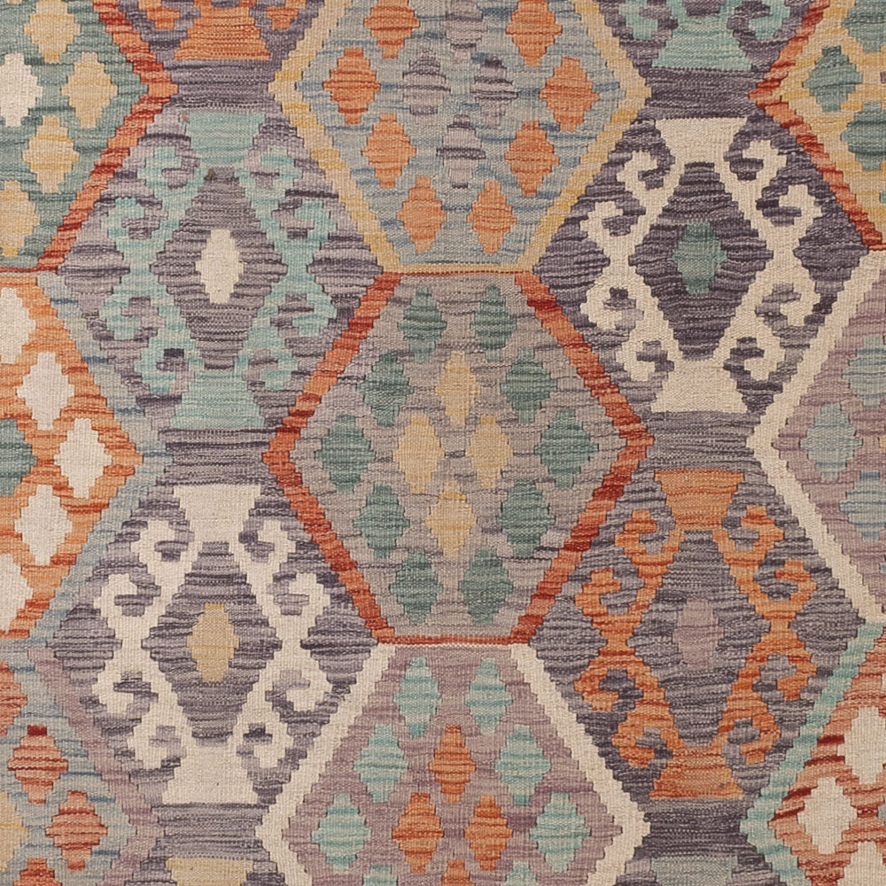 Kelim Rug - Splash - 356 x 262 cm - colorful