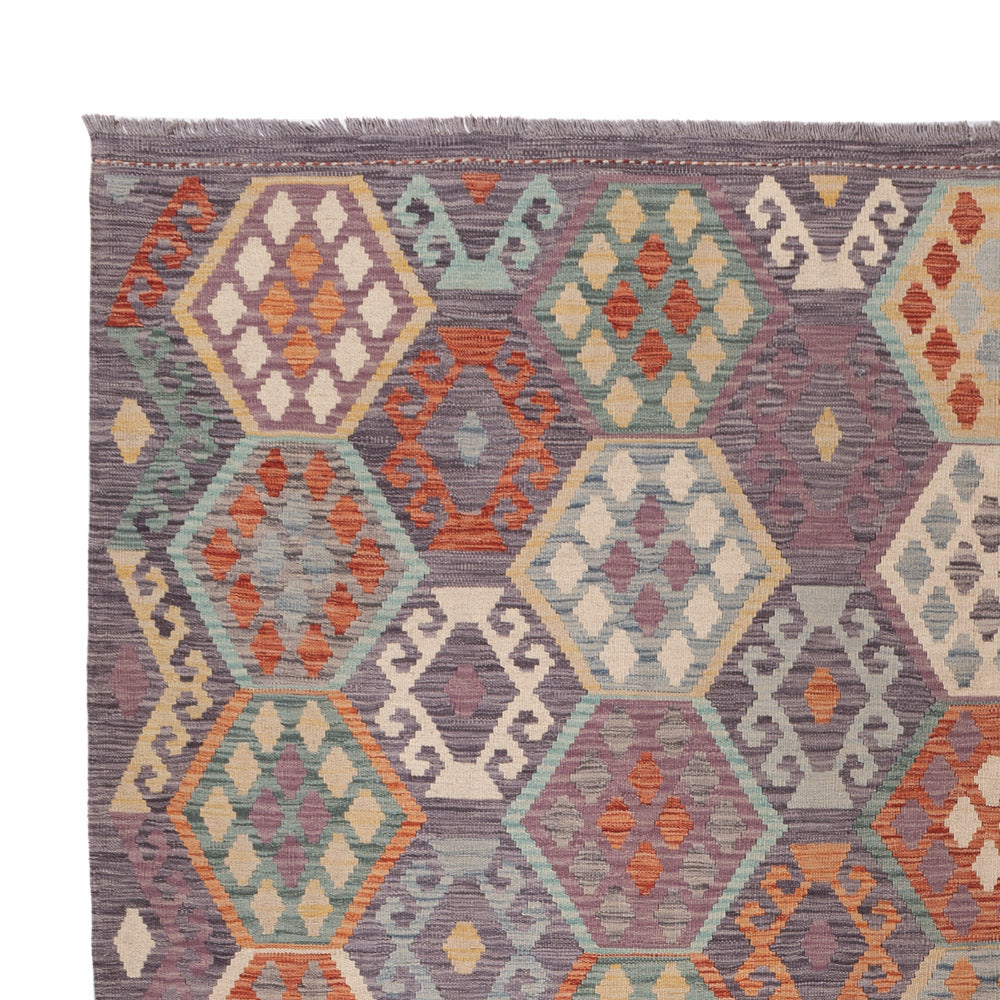 Kelim Rug - Splash - 356 x 262 cm - colorful