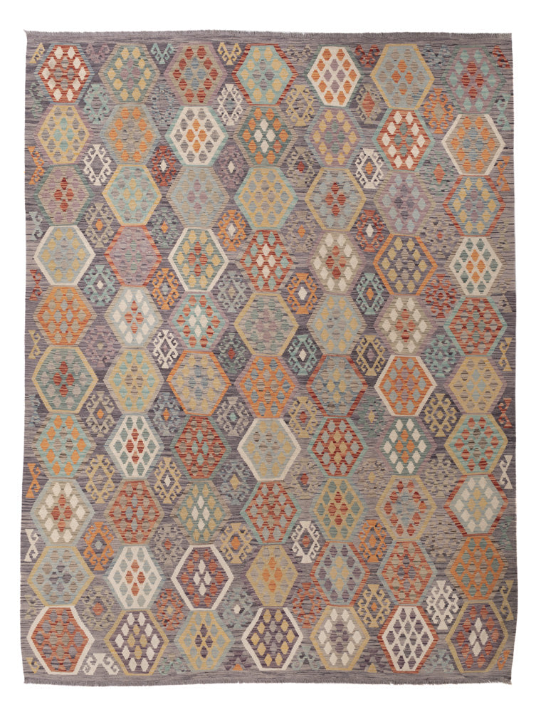 Kelim Rug - Splash - 349 x 268 cm - colorful