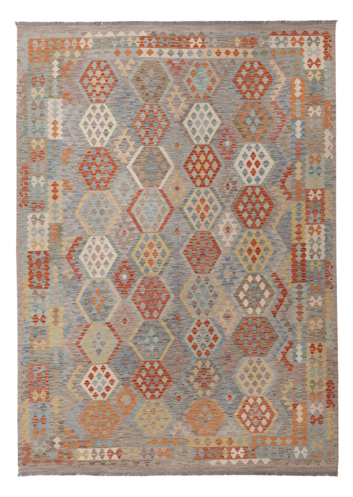 Kelim Rug - Splash - 345 x 248 cm - colorful