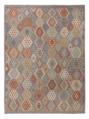 Kelim Rug - Splash - 344 x 255 cm - colorful