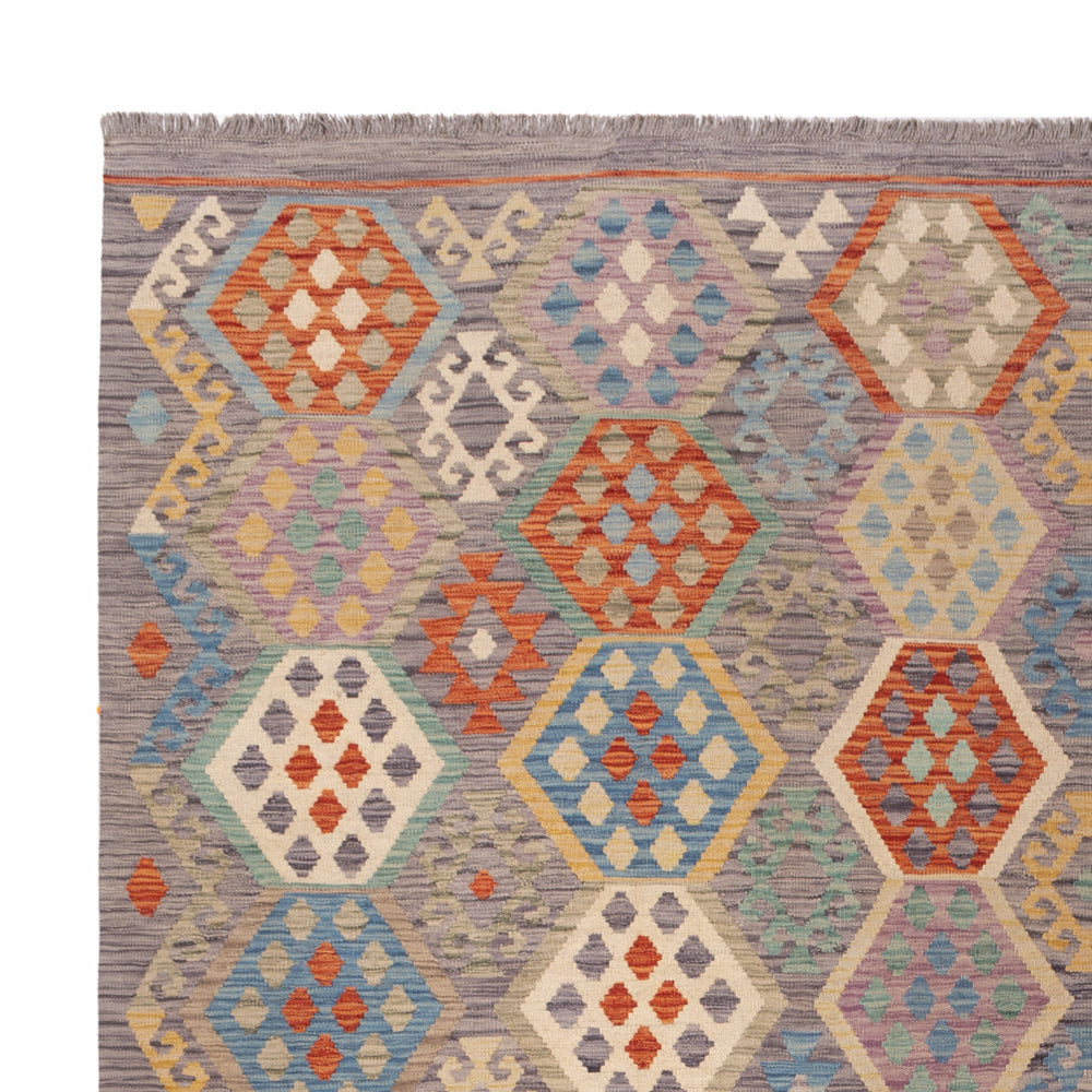 Kelim Rug - Splash - 344 x 255 cm - colorful