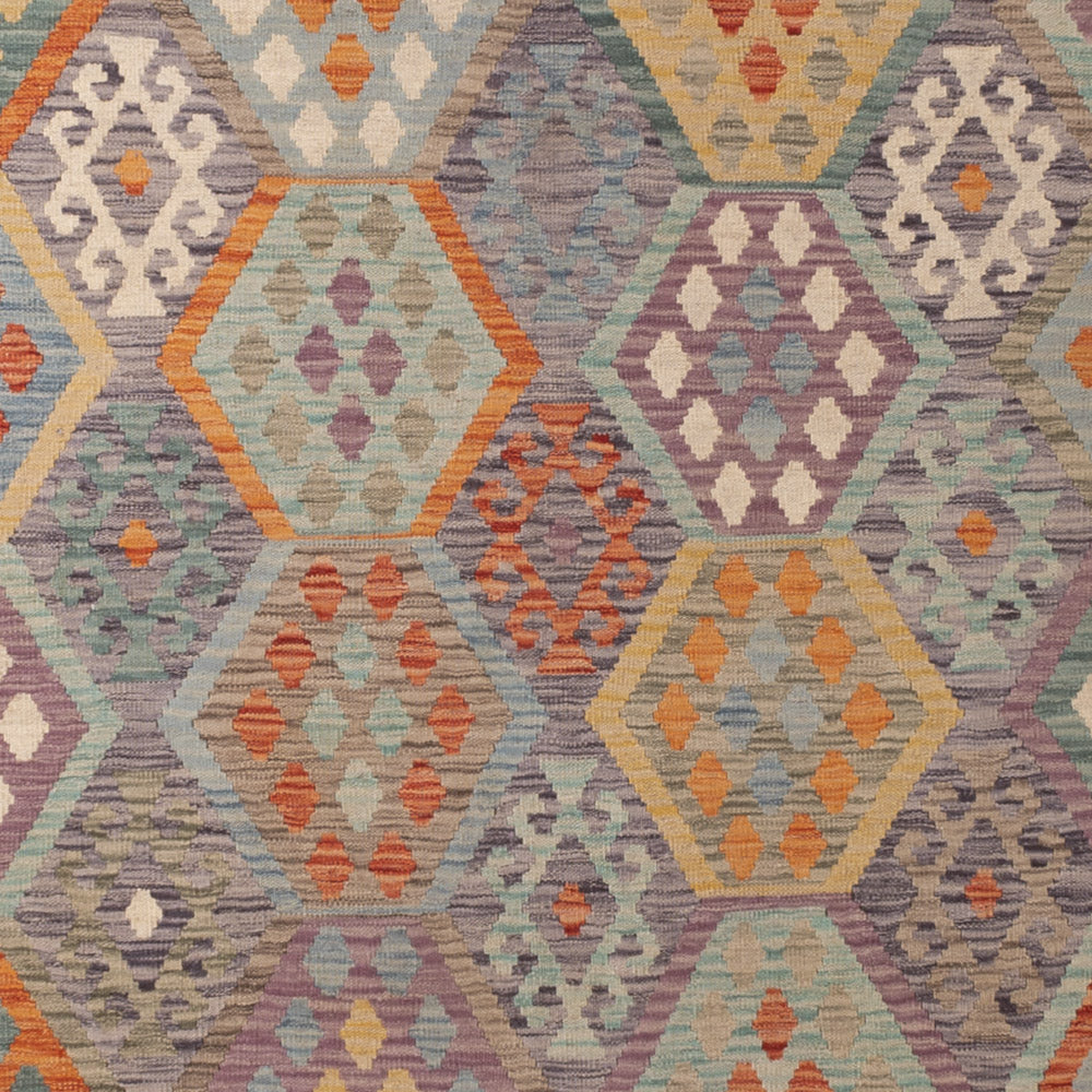 Kelim Rug - Splash - 346 x 257 cm - colorful