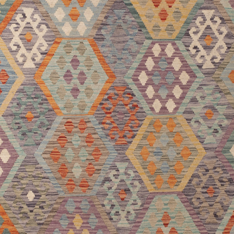 Kelim Rug - Splash - 346 x 257 cm - colorful