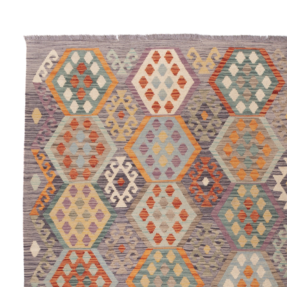 Kelim Rug - Splash - 346 x 257 cm - colorful