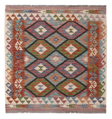 Kelim Rug - Splash square  - 104 x 97 cm - multicolored