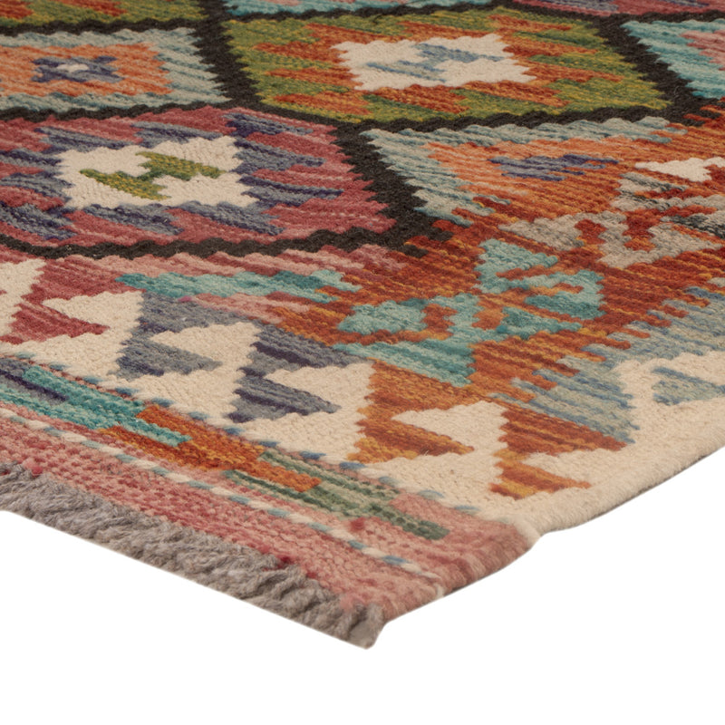 Kelim Rug - Splash square  - 104 x 97 cm - multicolored