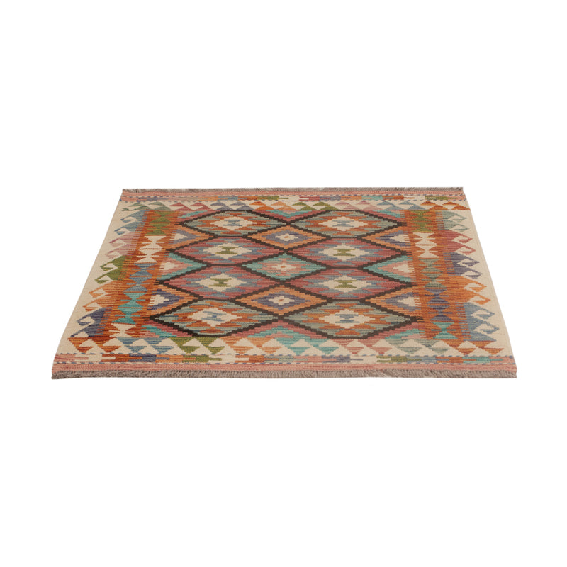 Kelim Rug - Splash square  - 102 x 101 cm - multicolored