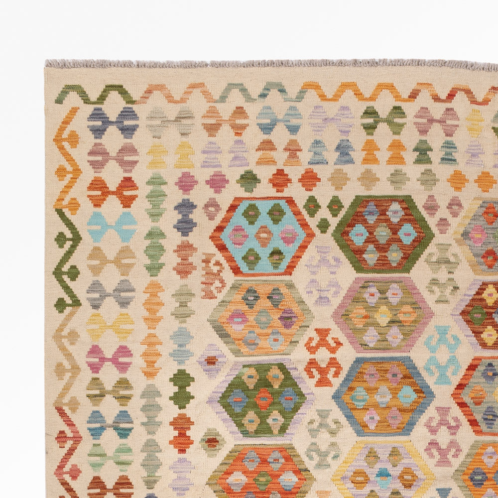 Kelim Rug - Splash - 338 x 252 cm - colorful