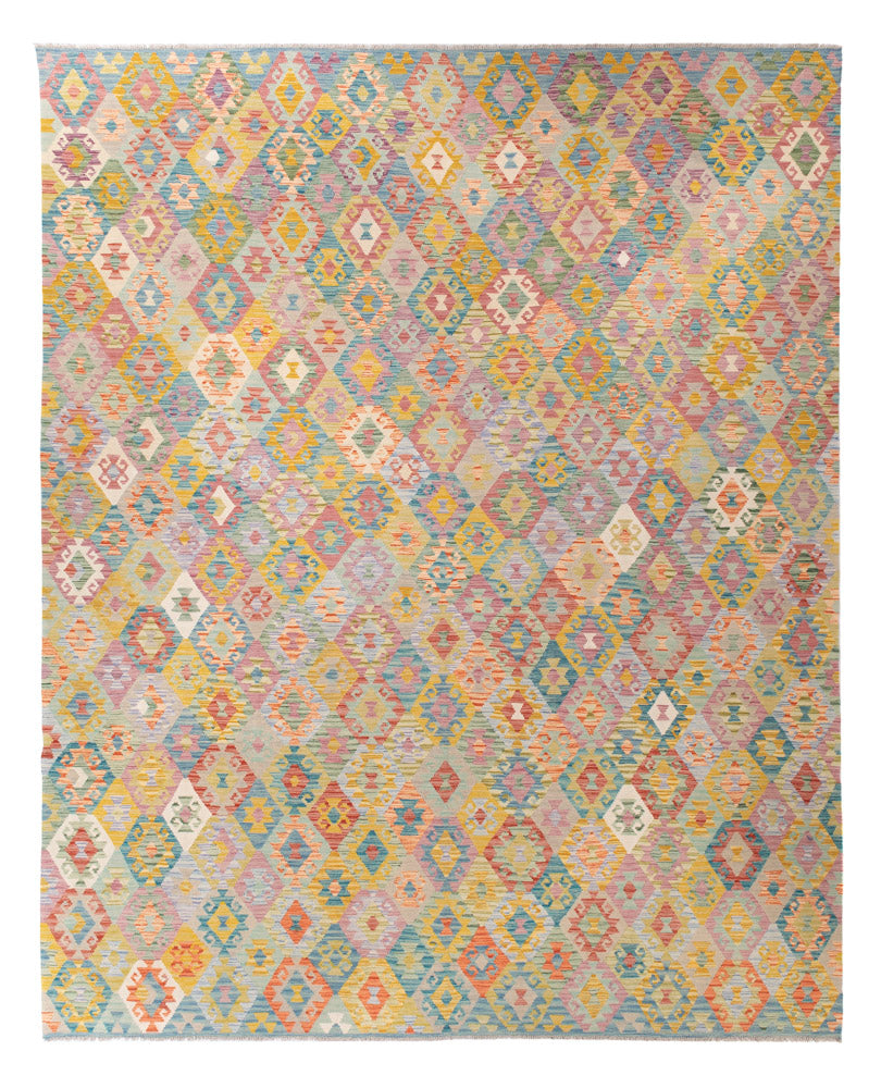 Kelim Rug - Splash - 393 x 307 cm - colorful