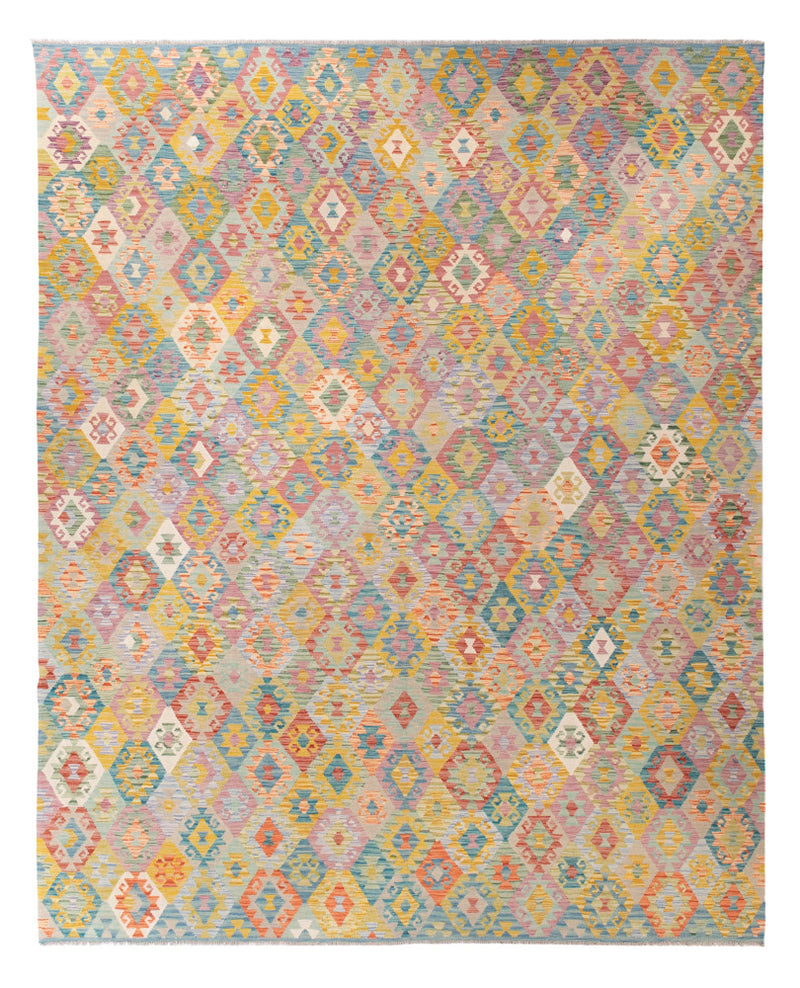 Kelim Rug - Splash - 393 x 307 cm - colorful
