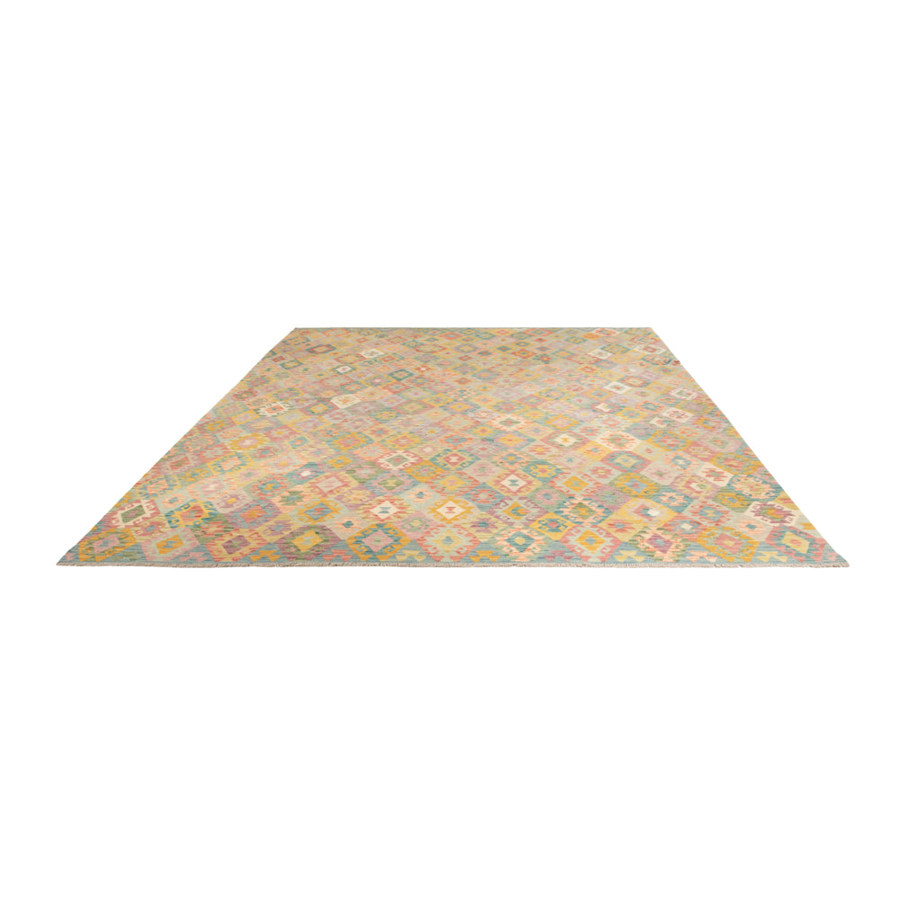 Kelim Rug - Splash - 393 x 307 cm - colorful