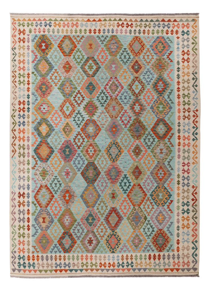 Kelim Rug - Splash - 347 x 258 cm - colorful