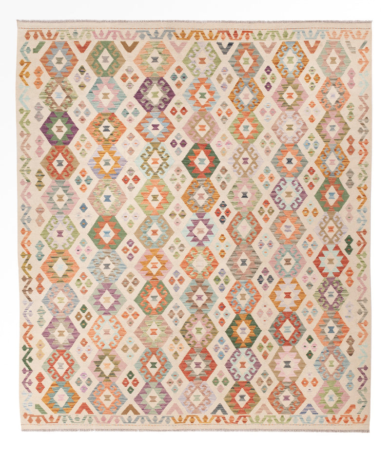 Kelim Rug - Splash - 290 x 252 cm - colorful