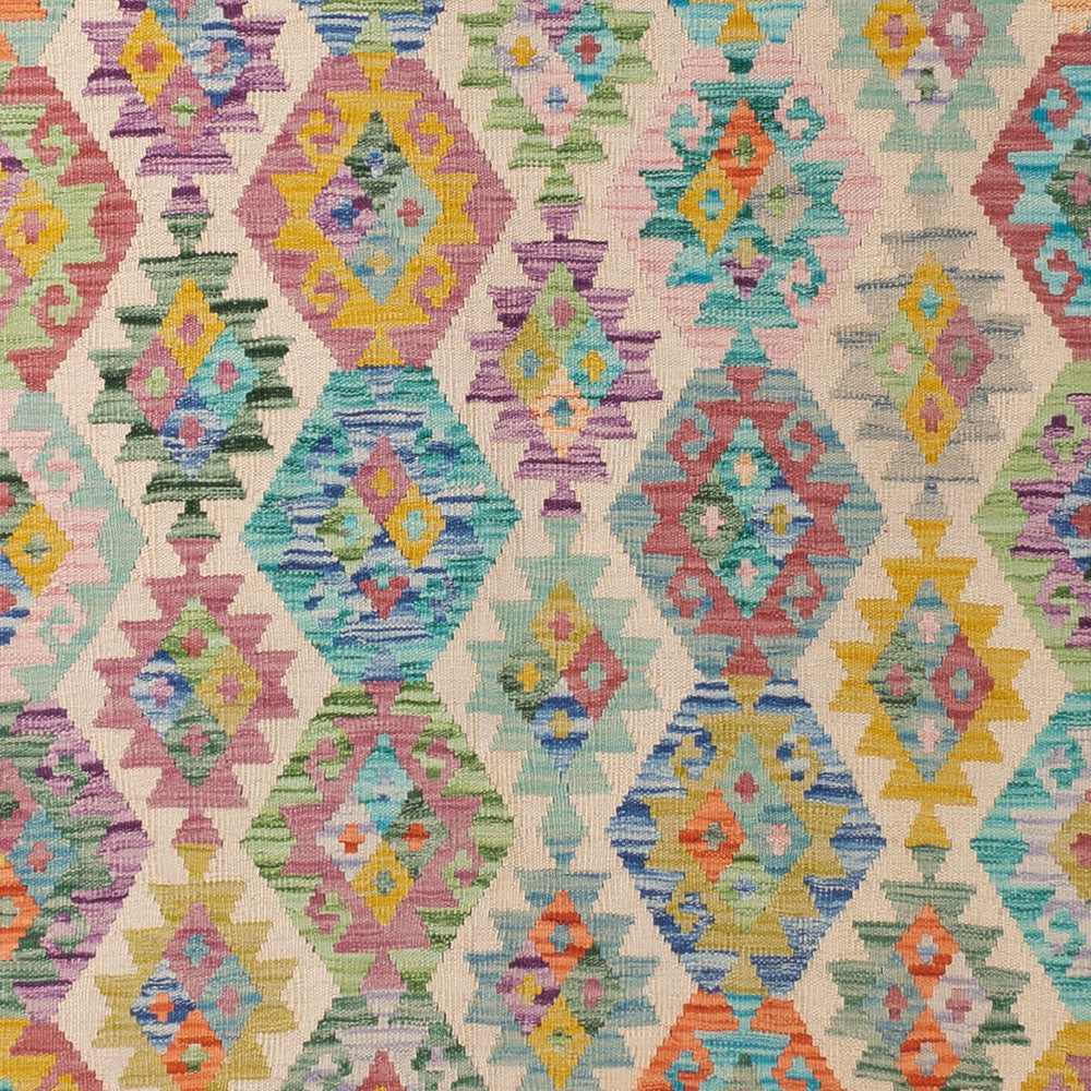 Kelim Rug - Splash - 367 x 266 cm - colorful