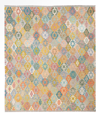Kelim Rug - Splash - 307 x 264 cm - colorful